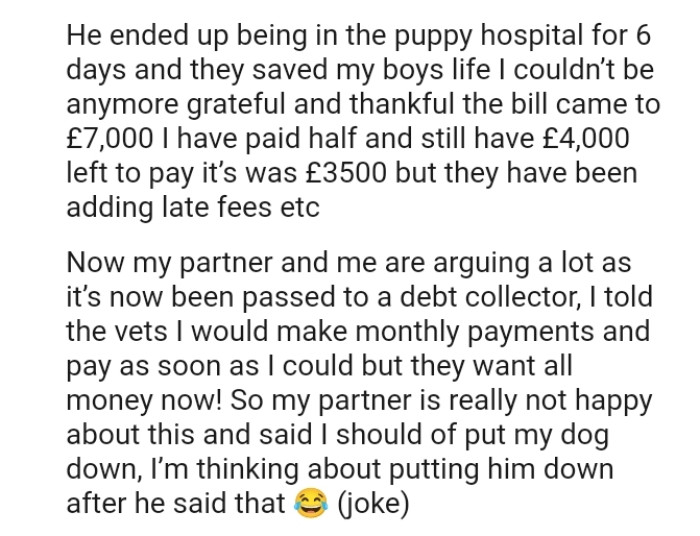 The OP would make monthly payments and pay as soon as possible, but they want all the money now