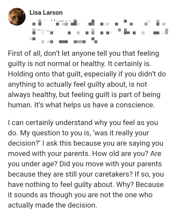 21. Feeling guilty is part of being human