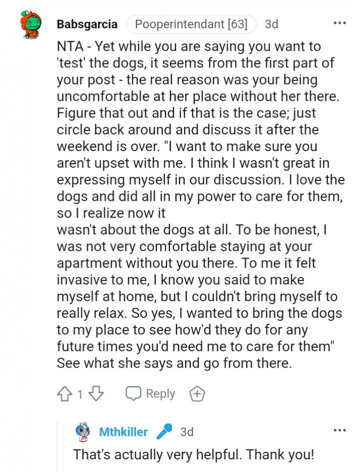 17. It wasn't about the dogs at all