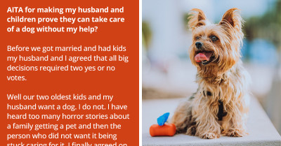 Mother Tests Family Members By Making Them Do Tasks Continuously For 60 Days To Prove That They Can Take Care Of A Dog