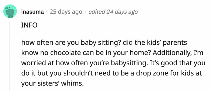 She asked her kids to eat the chocolates in secret, she knows about the rule