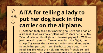 Passenger Refuses To Let Seatmate Keep Dog On Her Lap During Flight