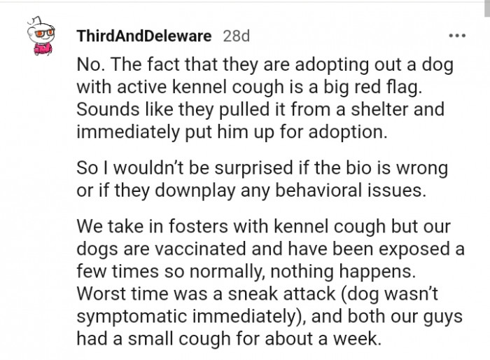 It is certainly a big red flag