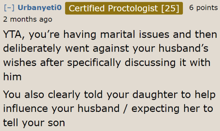 She didn't have to add insult to injury, but she did.