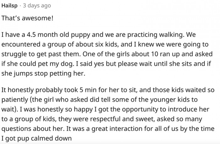 I encountered a group of six kids