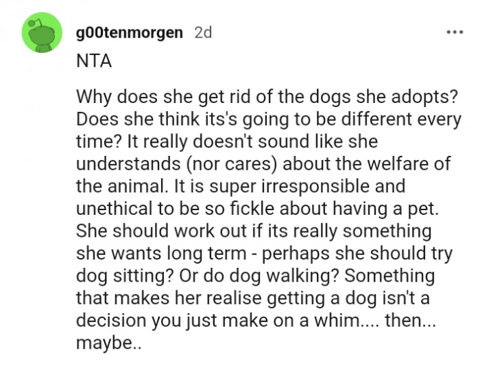 She should work it out if she wants long-term