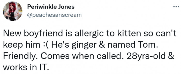 14. "Sorry, boy, we are not destined to be together."