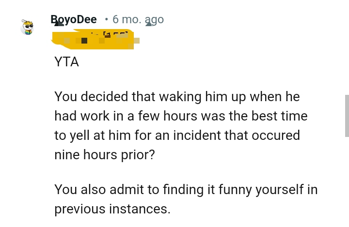 The OP found it funny