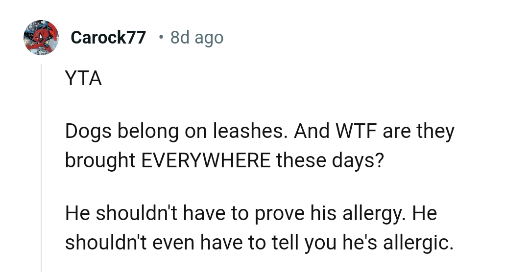 He doesn't have to prove anything