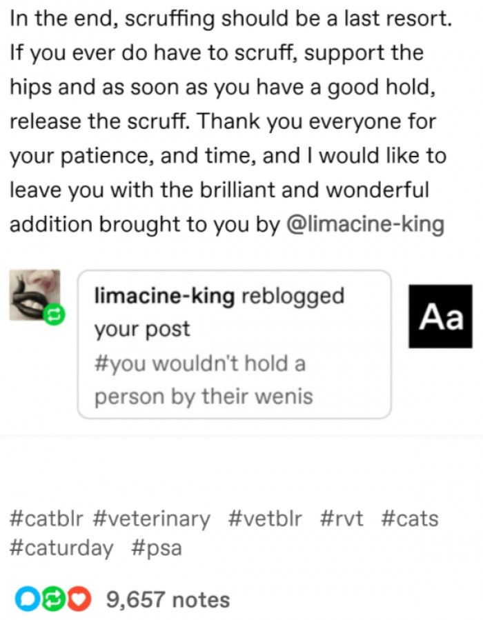 15. Again, scruffing should be a last resort