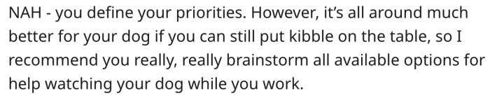 11. It's up to her to decide what's important to her.