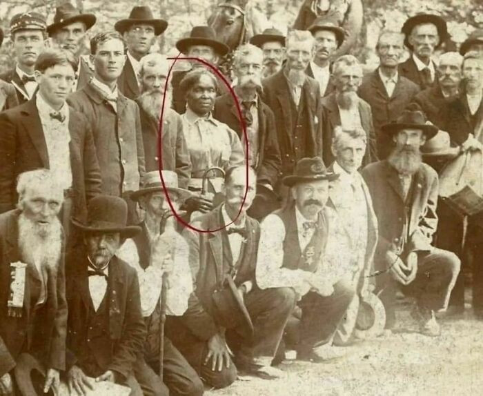 7. The lady circled in red was Lucy Higgs Nichols. She was born into slavery in Tennessee...
