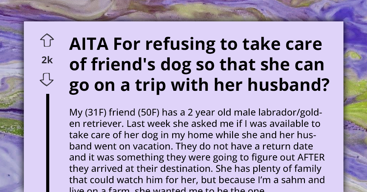 Woman 31 Weeks Into High-Risk Pregnancy Declines To Dogsit As Friend Plans Vacation With Open Return Date