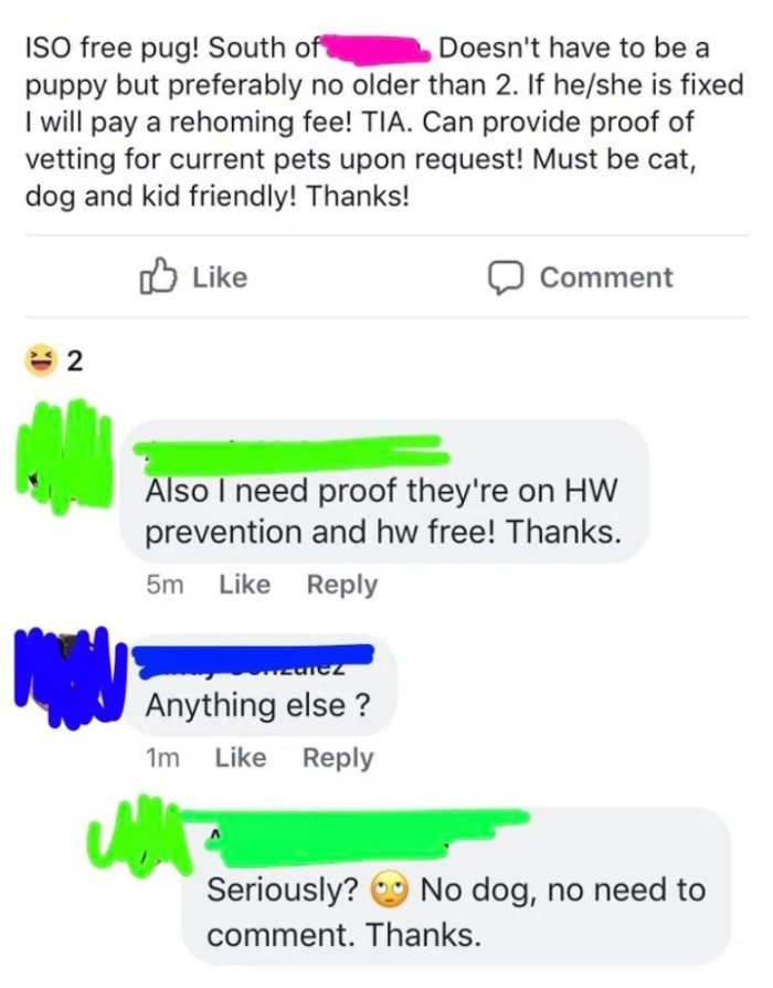 And here's the screenshot of the person's post