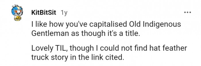 You've capitalized Old Indigenous Gentleman