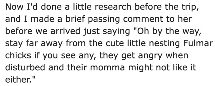 Before their rock climbing trip, the OP did some research on the area.