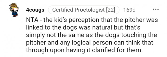 8. The kid's perception was natural