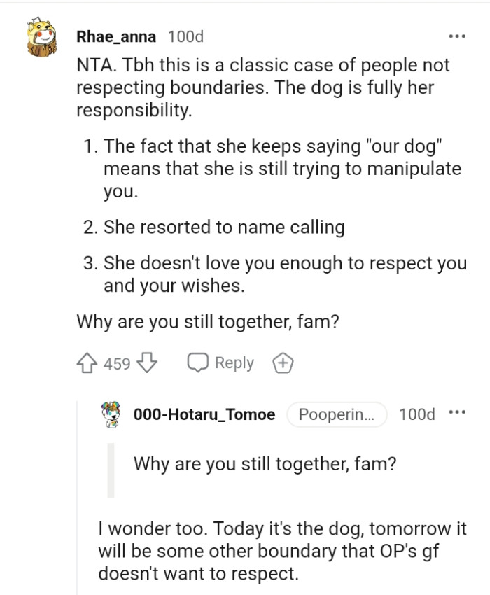 A classic case of people not respecting boundaries