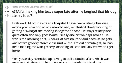 Tired And Hungry Nurse Kicks Out Her Boyfriend And His Dog Because He Used A Trick To Eat Her Food