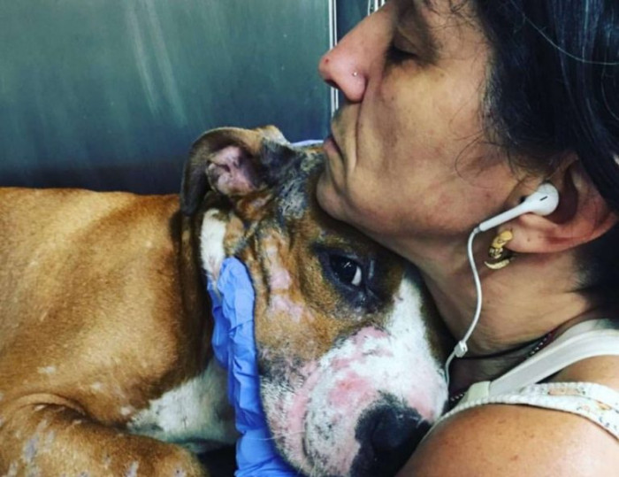 Duncan’s face and body are covered in wounds and scars