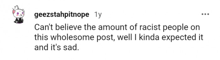 This Redditor kind of expected racist comments