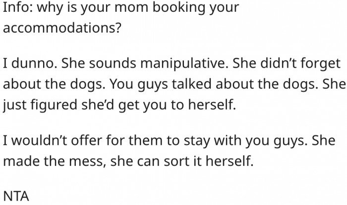 19. His mom messed up and should deal with the consequences.