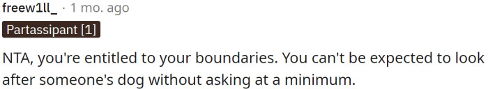 People have boundaries