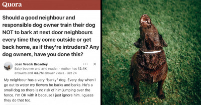 Thread Goes Into Detail About Why Or If Dog Owners Are Required To Train Their Dogs Not To Bark At Neighbors