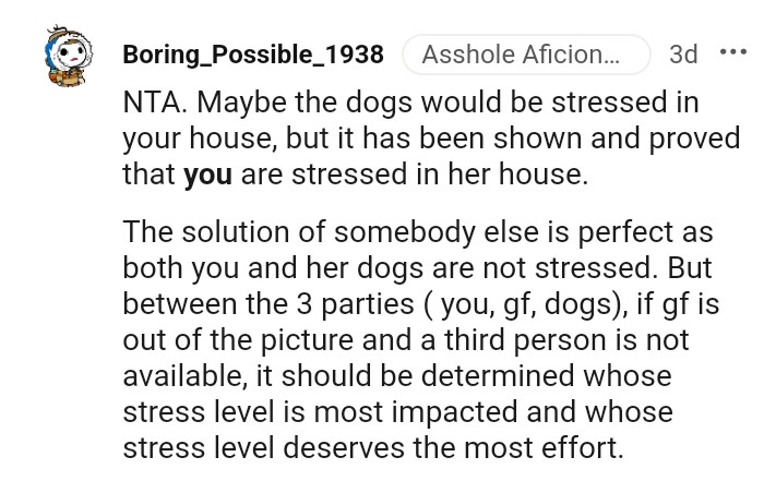 11. You are stressed in her house