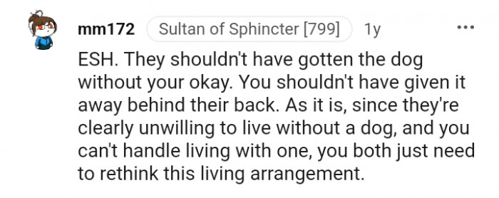 They should not have gotten the dog