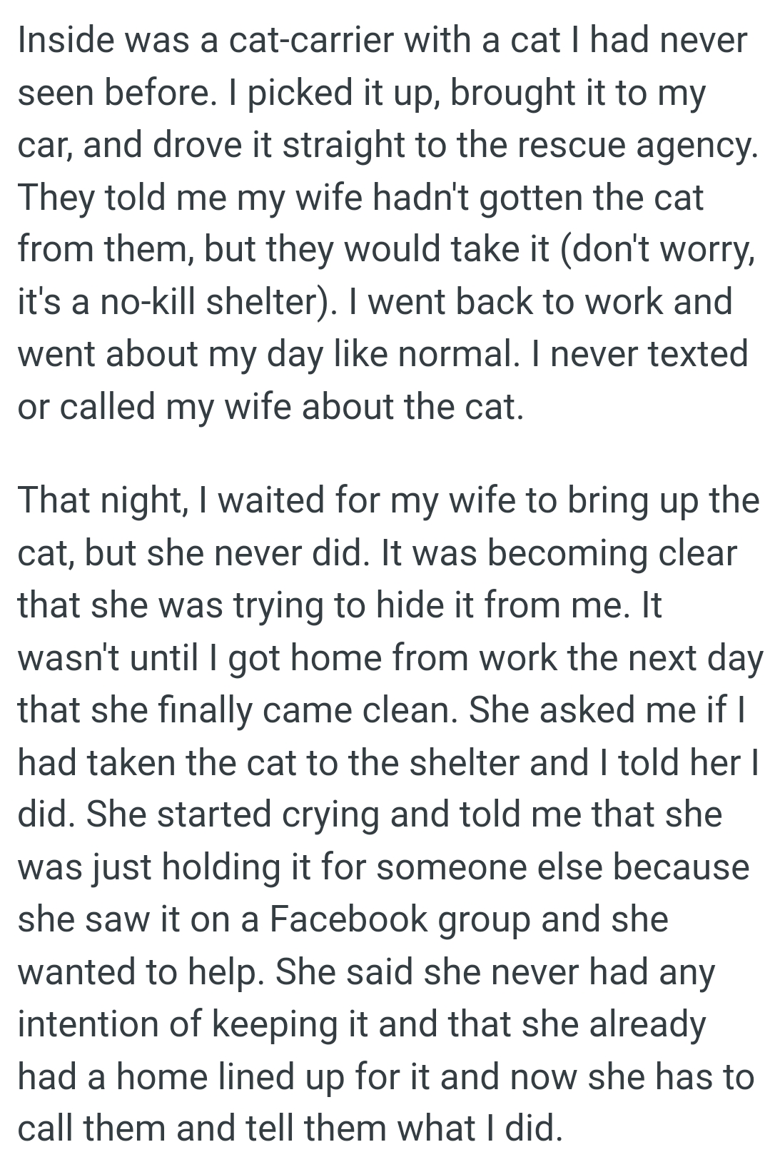 It was becoming clear that she was trying to hide it from the OP