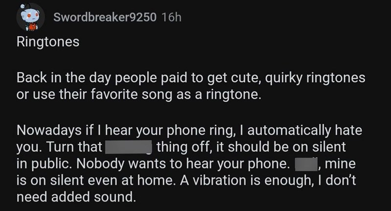 14. Ringtones.