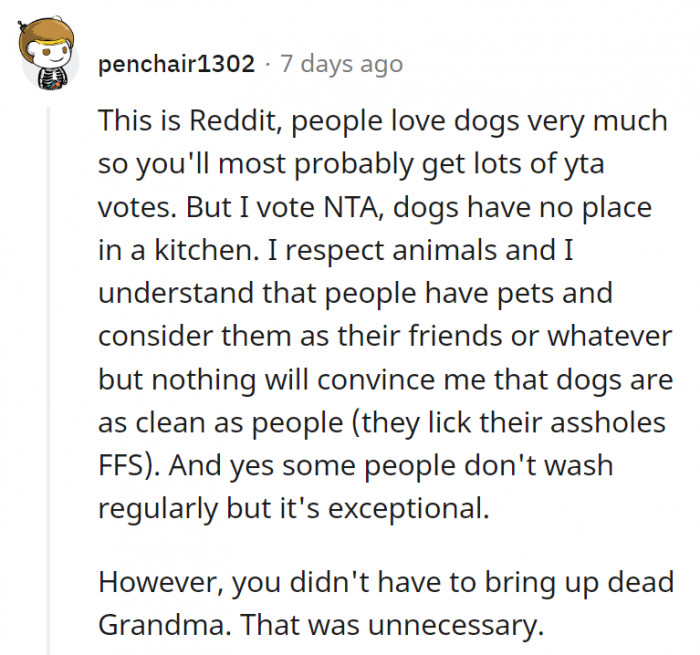 14. While OP's point was valid, bringing Granda into it was wrong