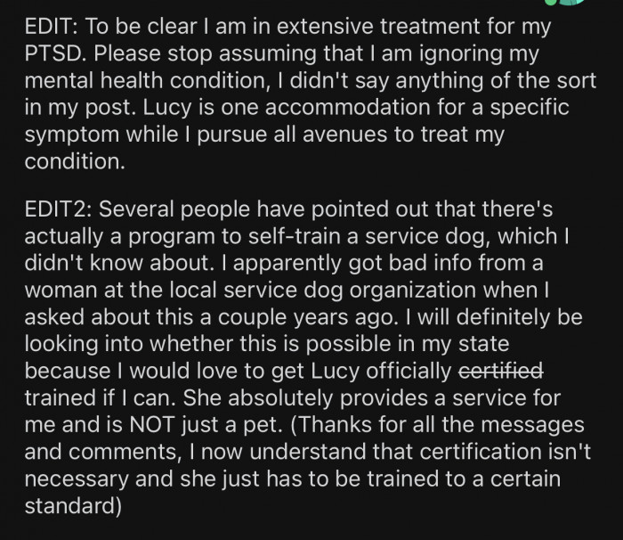 OP then added two EDITS to clarify matters further.