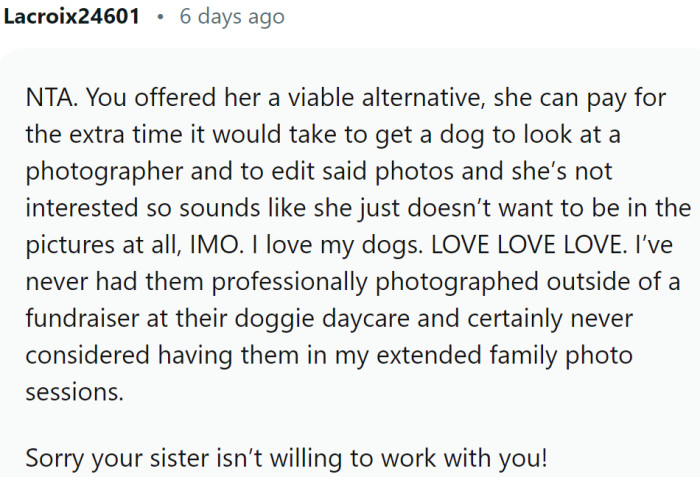 OP offered a viable alternative