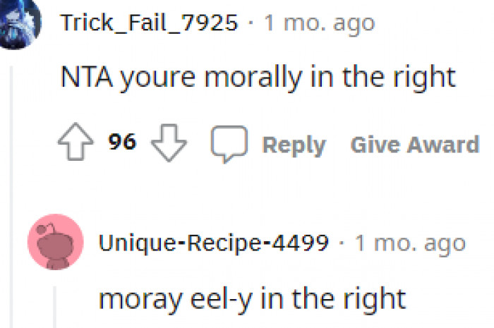 11. When you are moray eel-y in the right