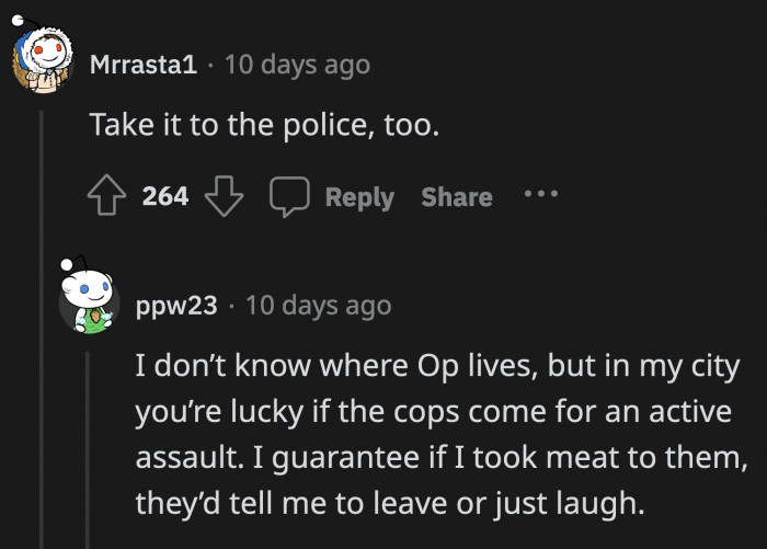 It might be a good idea to report the incident to the police even if there's technically no crime committed yet