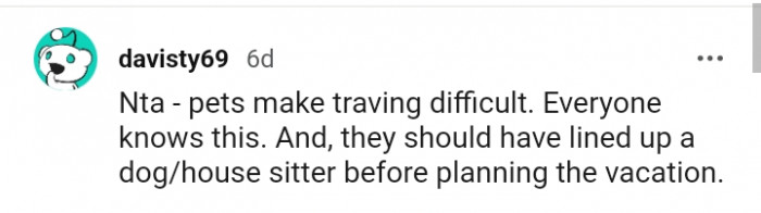 They should have lined up a dog sitter