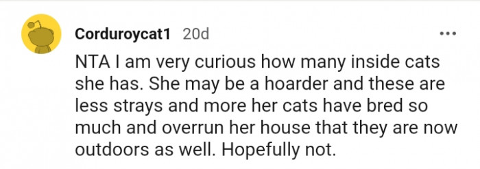 14. Just here wondering how many inside cats she has