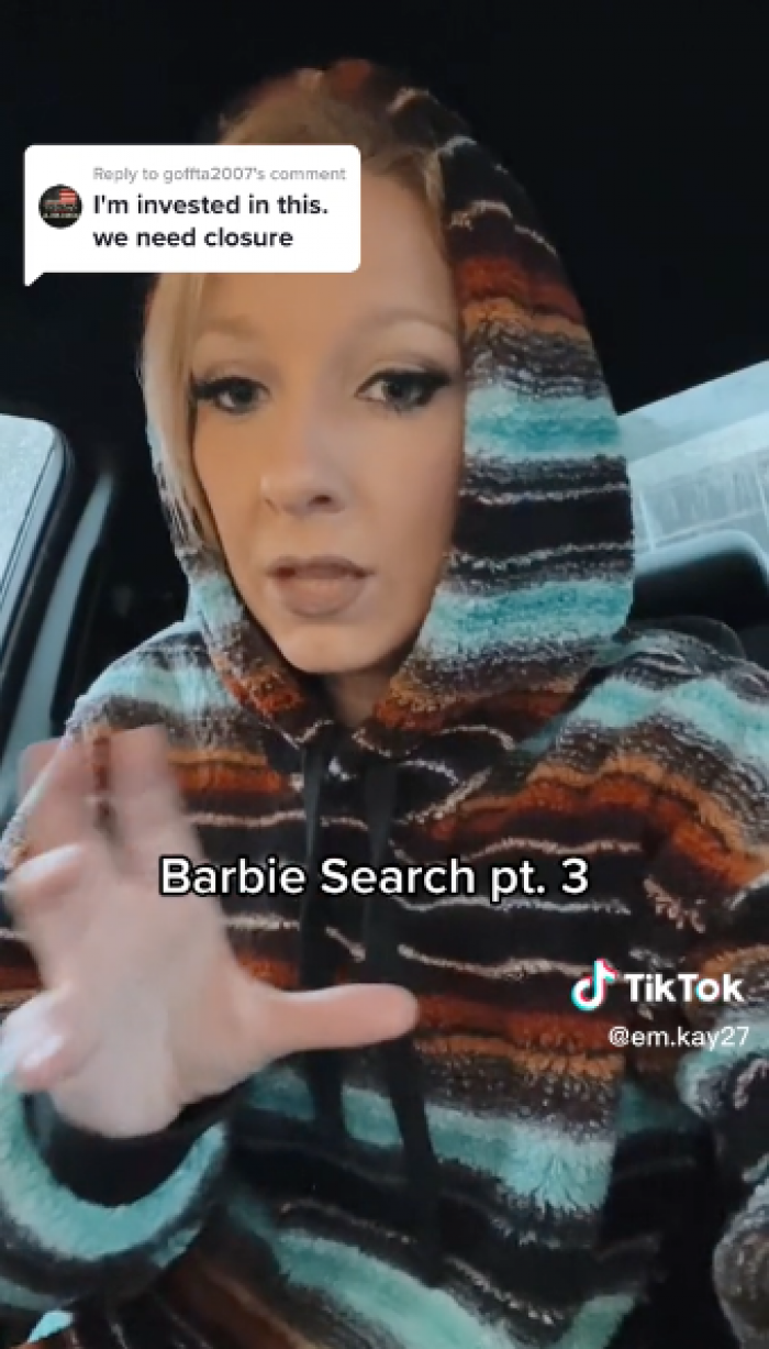 In an update she explains that she was issued a refund, but she was still determined to find the Barbie.