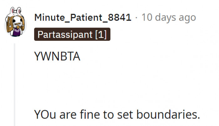 10. Boundaries are highly encouraged
