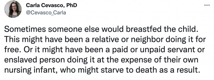 Someone else would either volunteer, was forced, or was paid to breastfeed the child