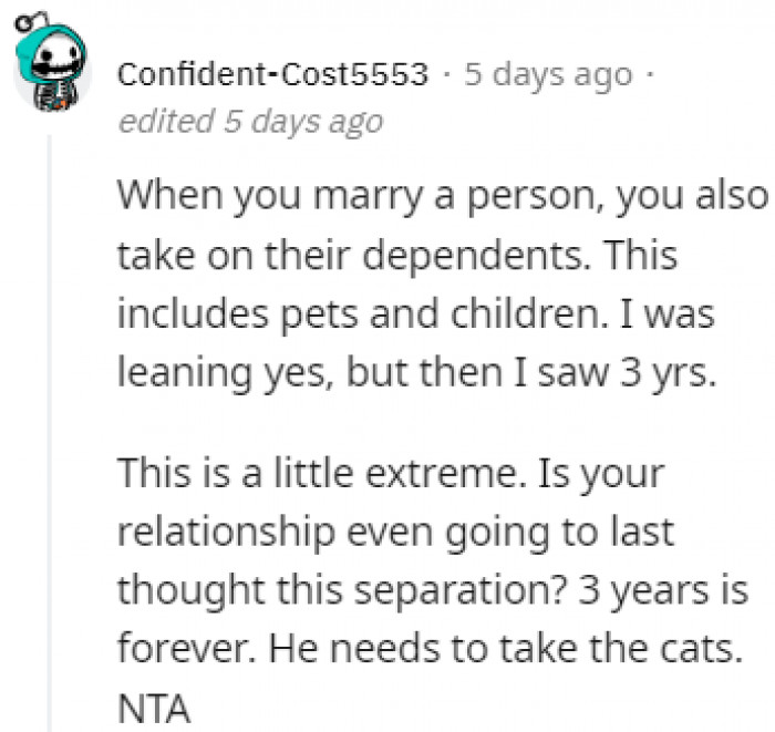 Three years is a bit much, to be honest