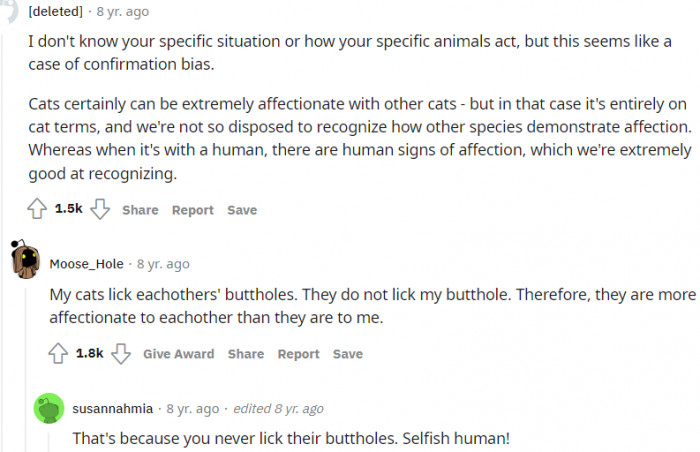 1. This seems like a case of confirmation bias