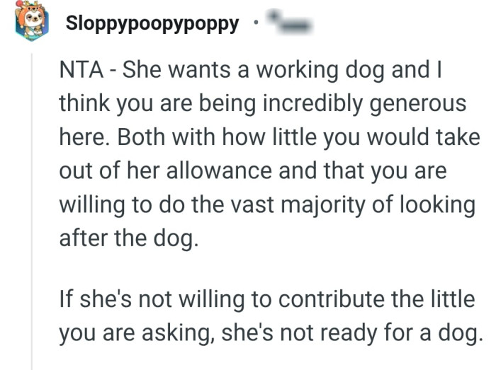 The OP is being incredibly generous in this situation