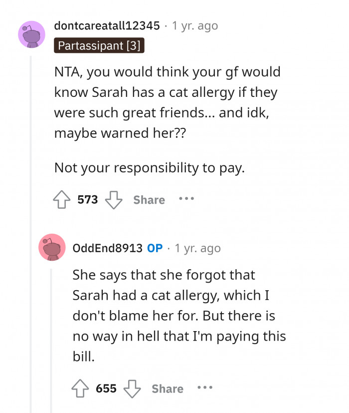 7. Definitely not your responsibility.