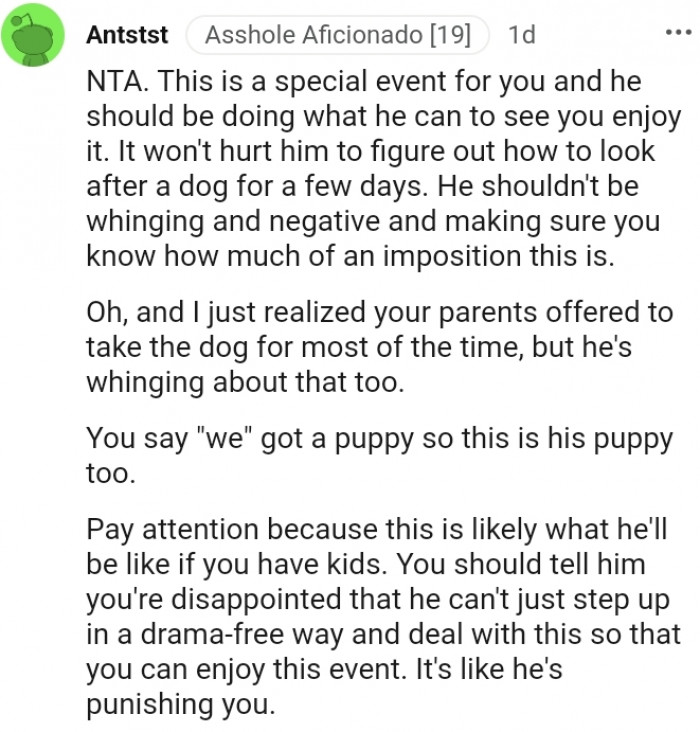 5. You should tell him you're disappointed