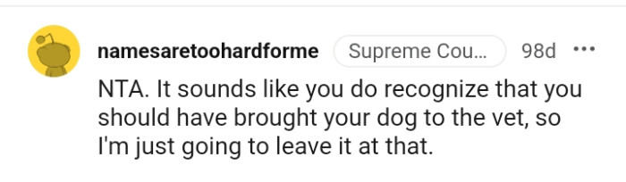 You should have brought your dog to the vet