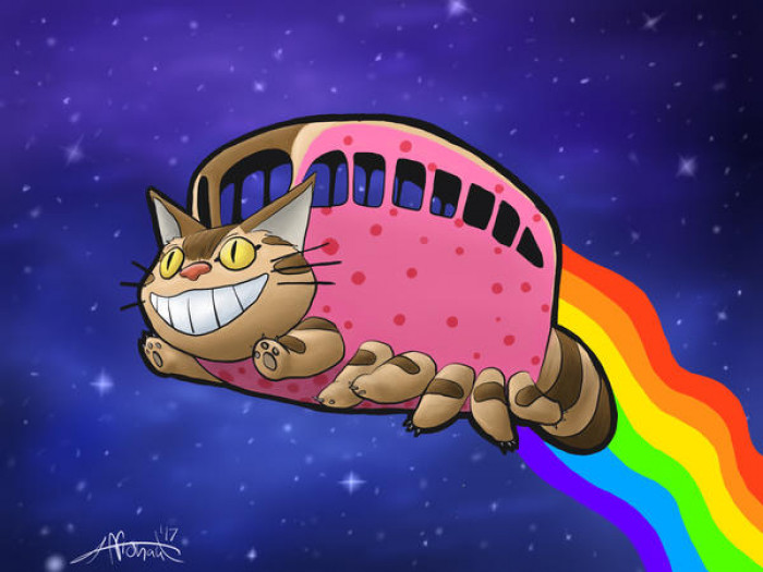 12. Nyan Cat + My Neighbor Totoro