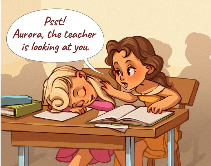 3. Aurora would definitely be the student who sets a record for the most naps taken during class!